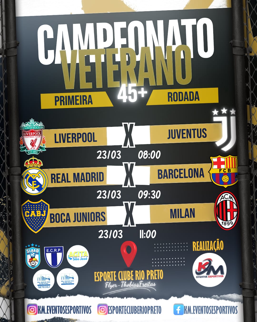 Tabela de Campeonato Veterano — Futebol