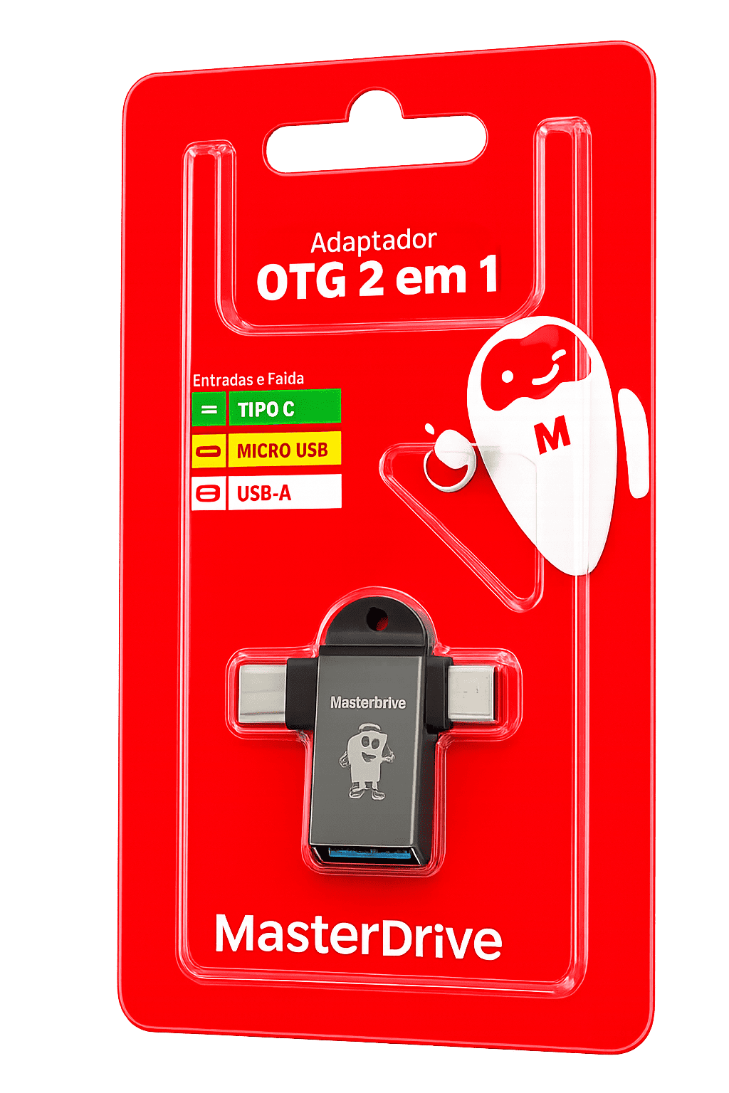 Adaptador OTG MasterDrive 2 em 1