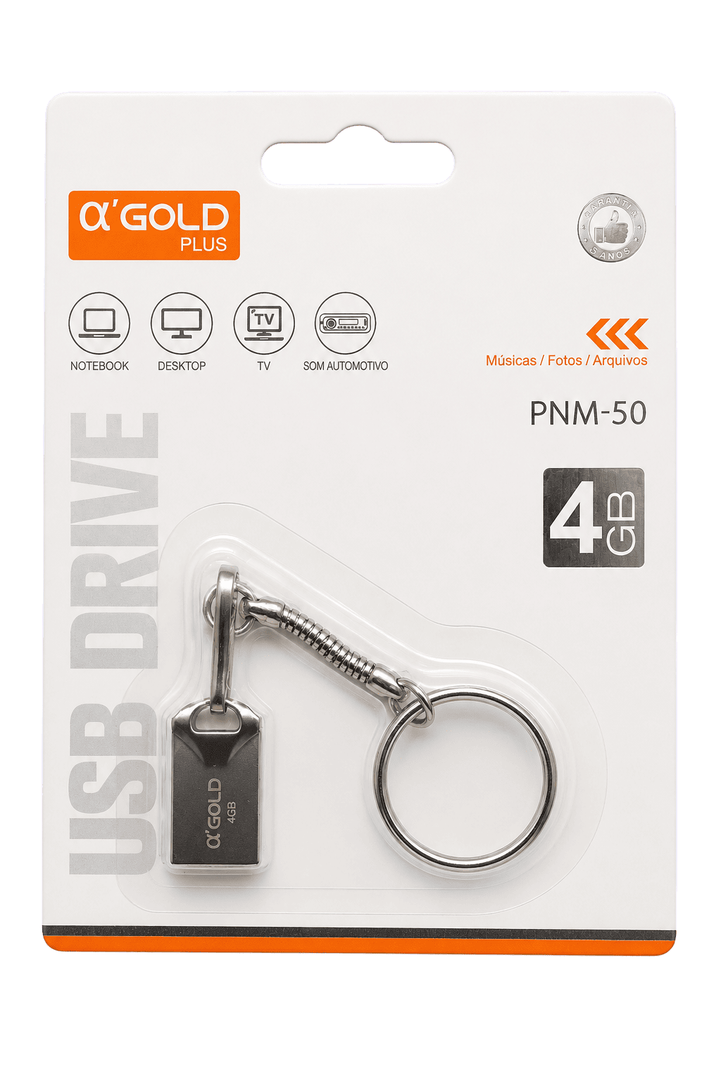 Pendrive A'Gold Plus 4GB com Músicas