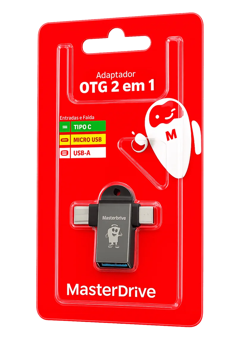 Adaptador OTG MasterDrive 2 em 1