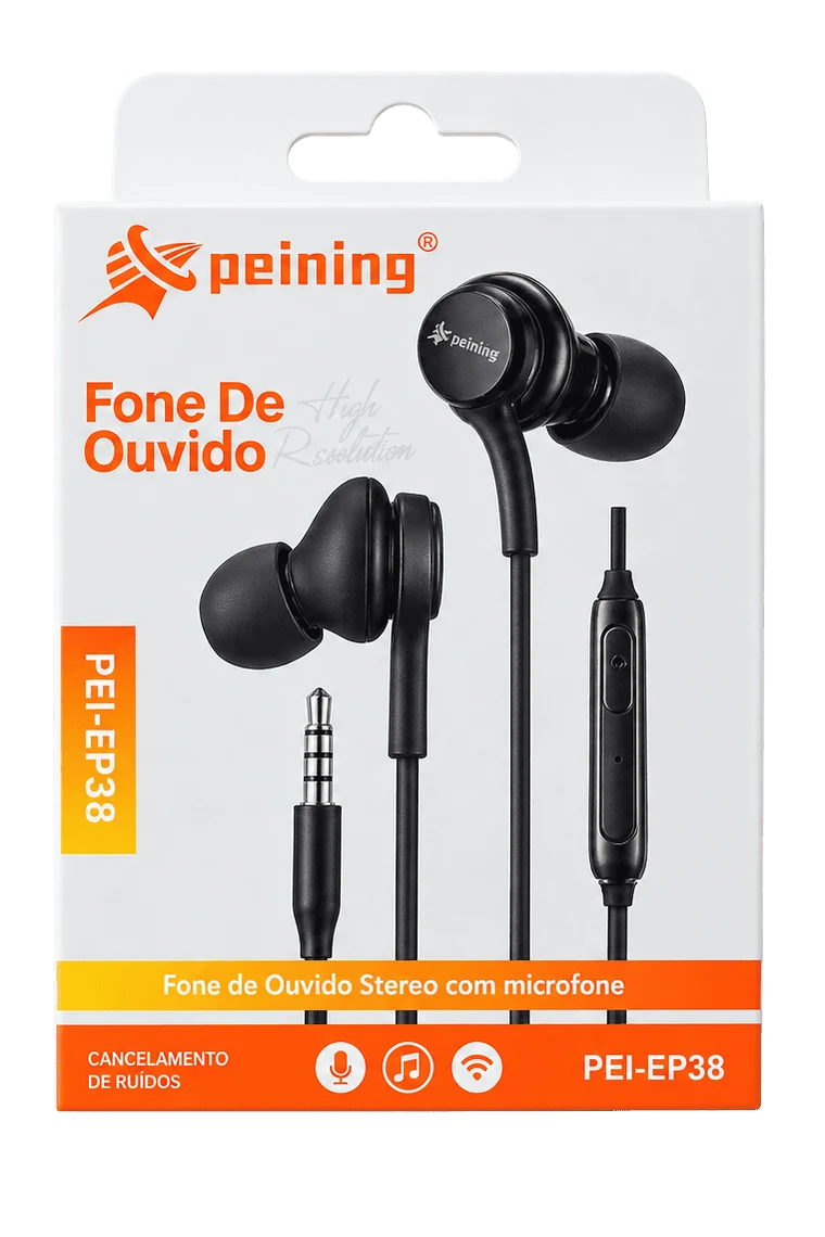 Fone de Ouvido com Fio Peining PEI-EP38