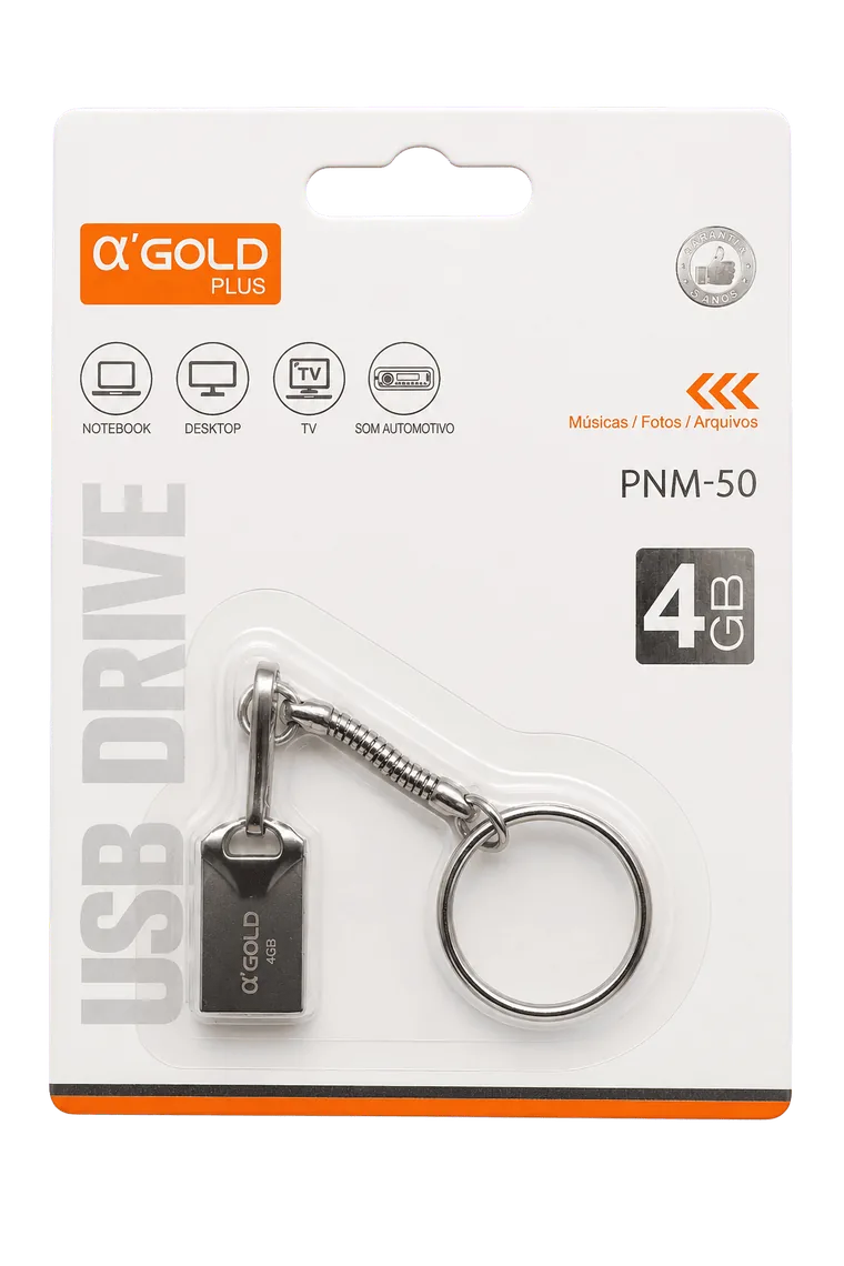Pendrive A'Gold Plus 4GB com Músicas
